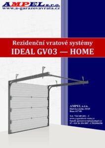 Katalog + stavební připravenost sekčních garážových vrat A-Garážová vrata AMPEL s.r.o. GV03