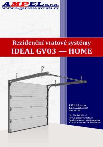 Katalog garážových vrat AMPEL – HOME GV03 ke stažení